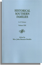 Historical Southern Families. Volume XXI
