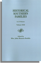 Historical Southern Families. Volume XXII