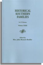 Historical Southern Families. Volume XXIII