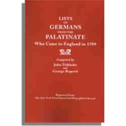 List of Germans from the Palatinate Who Came to England in 1709