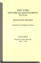 New York Historical Manuscripts: Dutch Kingston Papers