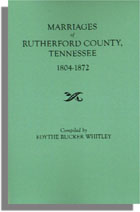 Marriages of Rutherford County, Tennessee 1804-1972