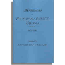 Marriages of Pittsylvania County, Virginia, 1806-1830