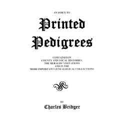 An Index to Printed Pedigrees