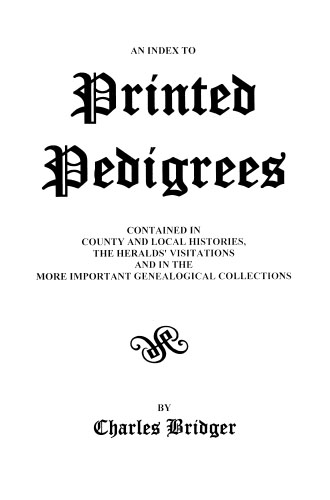 An Index to Printed Pedigrees
