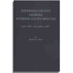 Jefferson County, Georgia, Inferior Court Minutes [Volume II], July 1800- December 1803