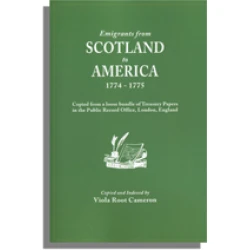 Emigrants from Scotland to America, 1774-1775