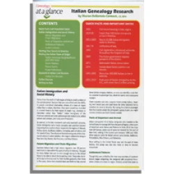 Genealogy at a Glance: Italian Genealogy Research