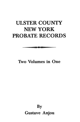 Ulster County, New York Probate Records