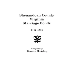 Shenandoah County Marriage Bonds, 1772-1850