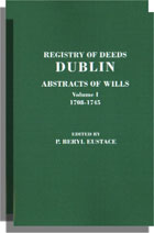 Registry of Deeds, Dublin Abstract of Wills