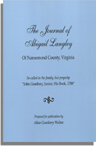 The Journal of Abigail Langley of Nansemond County, Virginia