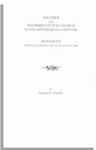 Records of the Reformed Dutch Church in New Amsterdam and New York