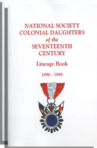 National Society Colonial Daughters of the 17th Century, Lineage Books 1989 & 1999