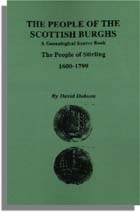 The People of the Scottish Burghs--The People of Stirling, 1600-1799