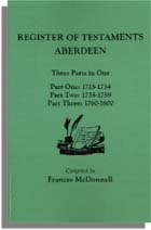 The People of Scottish Burghs: Register of Testaments Aberdeen, 1715-1800