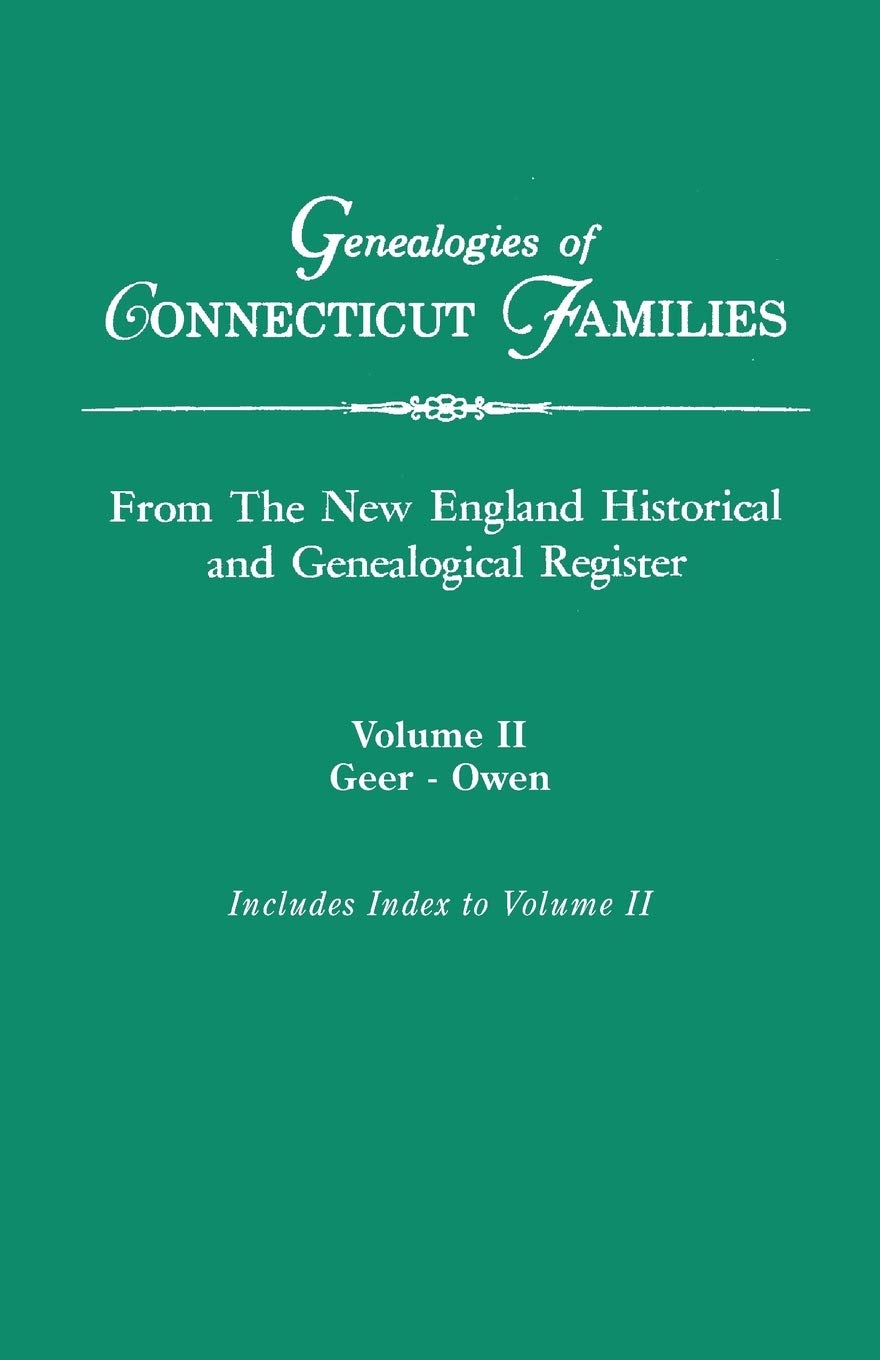 Genealogies Of Connecticut Families - Genealogical.com